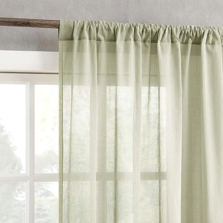 Archaeo Coralie Rod Pocket Sheer Single Curtain Panel