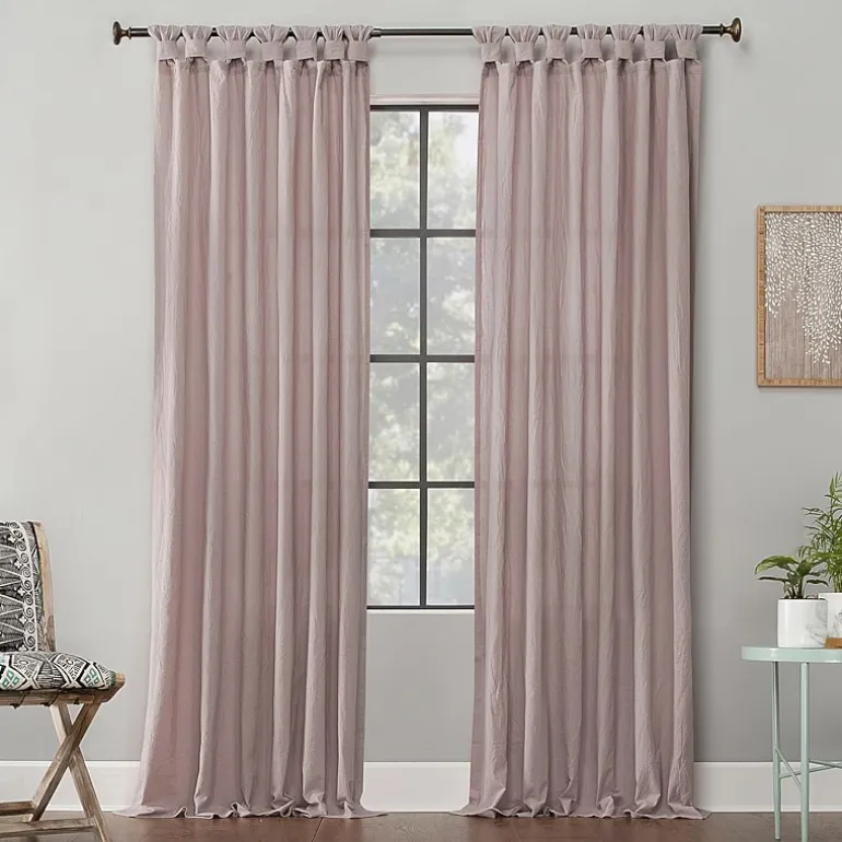 Archaeo Sarro Washed Cotton Tab Top Light-Filtering Single Curtain Panel