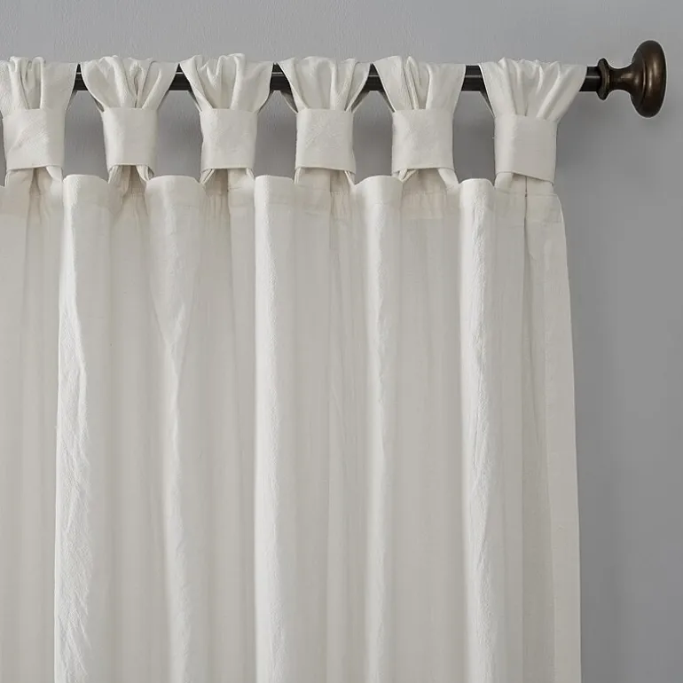 Archaeo Sarro Washed Cotton Tab Top Light-Filtering Single Curtain Panel