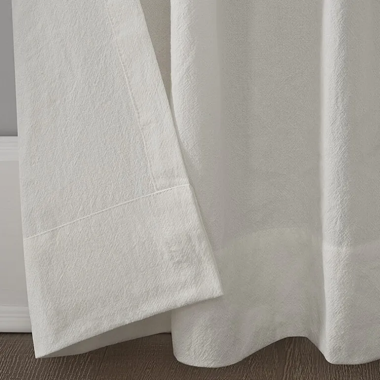 Archaeo Sarro Washed Cotton Tab Top Light-Filtering Single Curtain Panel