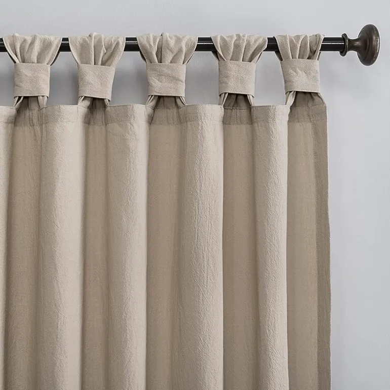 Archaeo Sarro Washed Cotton Tab Top Light-Filtering Single Curtain Panel