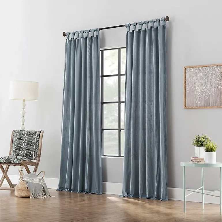 Archaeo Sarro Washed Cotton Tab Top Light-Filtering Single Curtain Panel