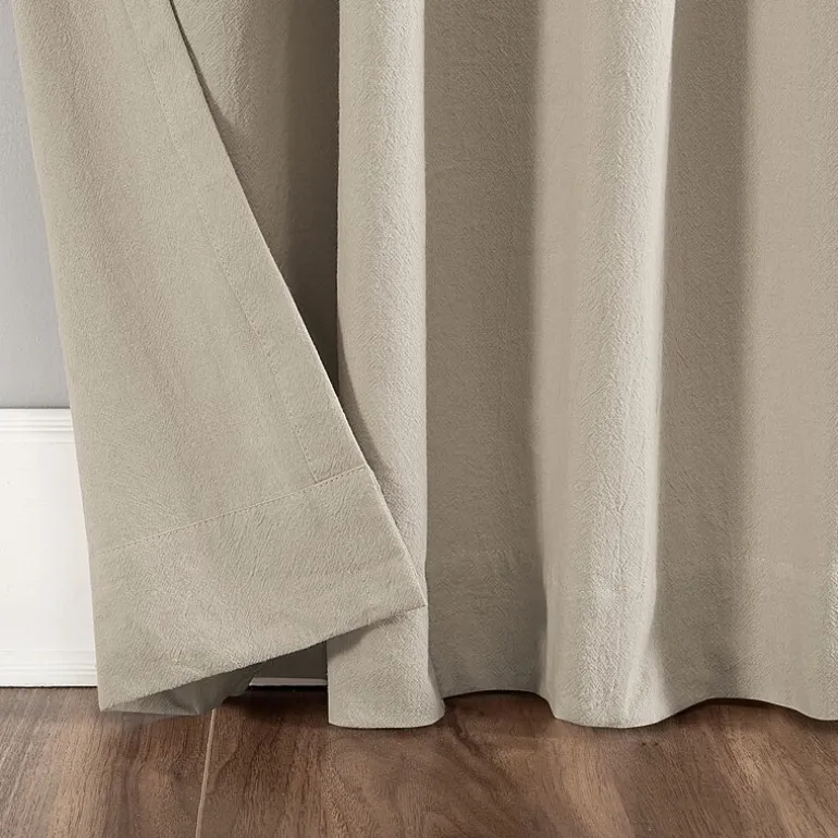 Archaeo Sarro Washed Cotton Tab Top Light-Filtering Single Curtain Panel