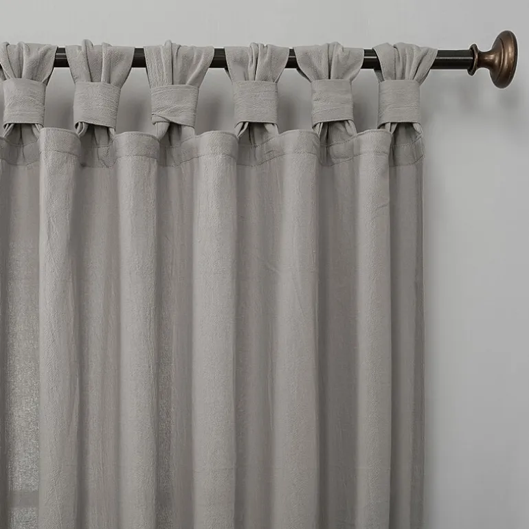 Archaeo Sarro Washed Cotton Tab Top Light-Filtering Single Curtain Panel