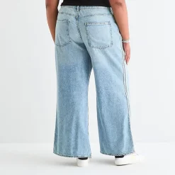 Arizona Airy Drape Womens Juniors Plus Low Rise Baggy Fit Jean