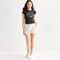 Arizona Baby Womens Juniors Crew Neck Short Sleeve T-Shirt