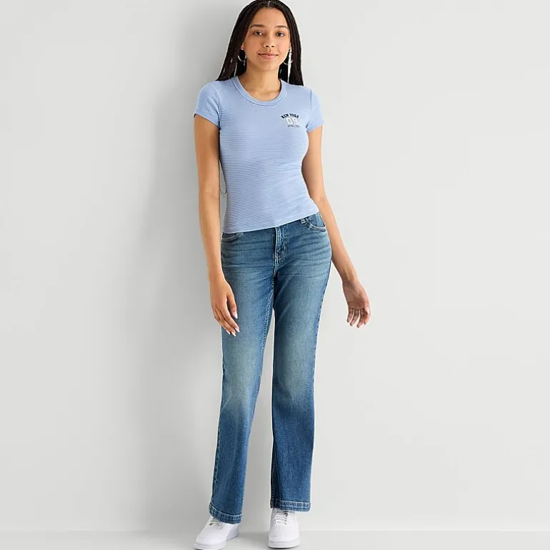 Arizona Baby Womens Juniors Crew Neck Short Sleeve T-Shirt