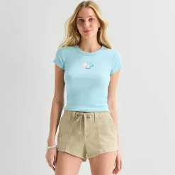 Arizona Baby Womens Juniors Crew Neck Short Sleeve T-Shirt