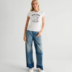 Arizona Baby Womens Juniors Crew Neck Short Sleeve T-Shirt
