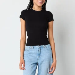 Arizona Baby Womens Juniors Crew Neck Short Sleeve T-Shirt