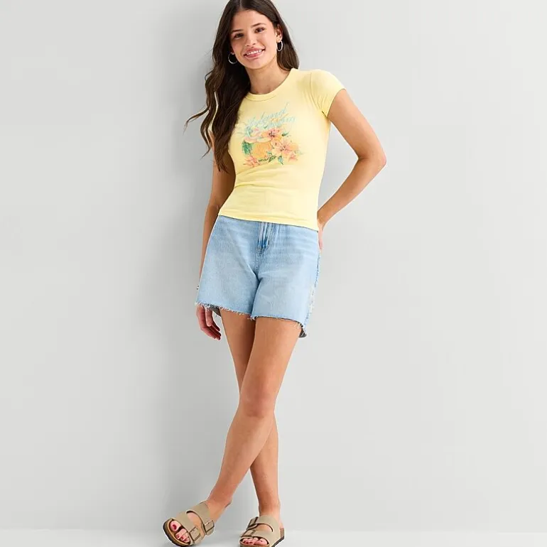 Arizona Baby Womens Juniors Crew Neck Short Sleeve T-Shirt