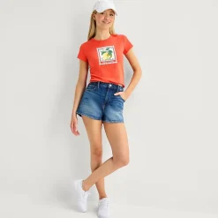 Arizona Baby Womens Juniors Crew Neck Short Sleeve T-Shirt