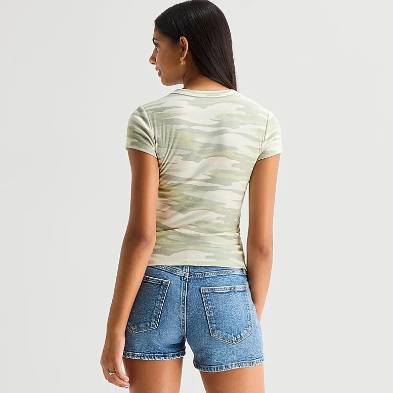 Arizona Baby Womens Juniors Crew Neck Short Sleeve T-Shirt