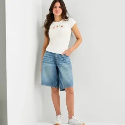 Arizona Baby Womens Juniors Crew Neck Short Sleeve T-Shirt