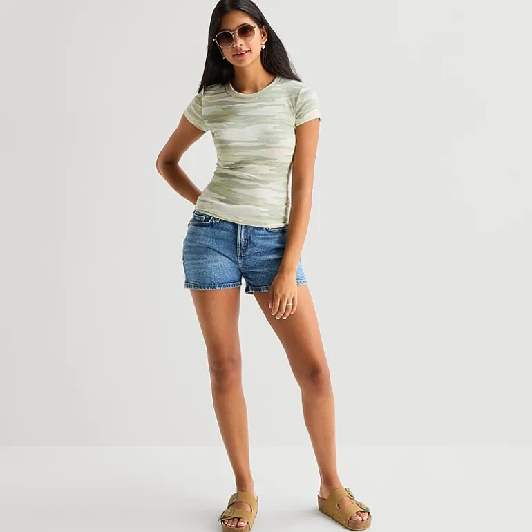Arizona Baby Womens Juniors Crew Neck Short Sleeve T-Shirt