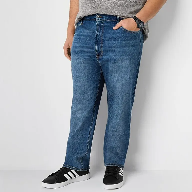 Arizona Big and Tall Advance Flex 360 Mens Straight Leg Jean