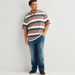 Arizona Big and Tall Mens Boxy Fit Short Sleeve Polo Shirt