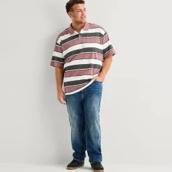 Arizona Big and Tall Mens Boxy Fit Short Sleeve Polo Shirt