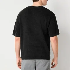 Arizona Big and Tall Mens Crew Neck Short Sleeve Pullover Sweater