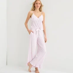 Arizona Body Cloud Kissed Womens V Neck Sleeveless Juniors Pajama Top