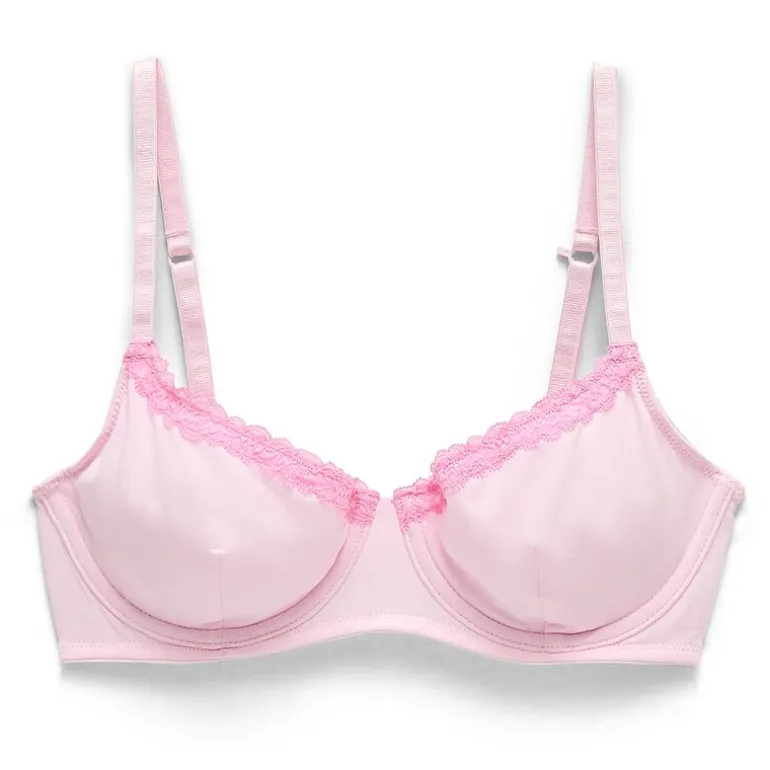 Arizona Body Cotton with Lace Unlined Balconette Bra