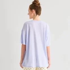 Arizona Body Womens Crew Neck Short Sleeve Juniors Pajama Top