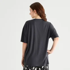 Arizona Body Womens Crew Neck Short Sleeve Juniors Pajama Top