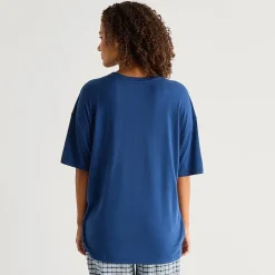 Arizona Body Womens Round Neck Short Sleeve Juniors Pajama Top