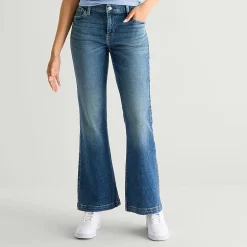 Arizona Curvy Womens Juniors High Rise Bootcut Jean