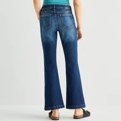 Arizona Curvy Womens Juniors Short High Rise Bootcut Jean