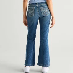 Arizona Curvy Womens Juniors Short High Rise Bootcut Jean