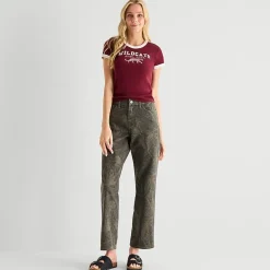Arizona Curvy Womens Juniors Low Rise Straight Leg Jean
