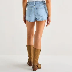 Arizona Curvy Womens 2 1/2" Mid Rise Juniors Denim Short
