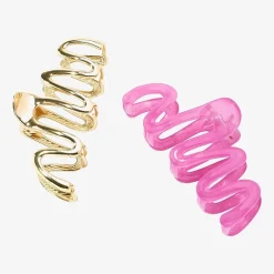 Arizona Gold Tone & Purple Wavy 2-pc. Hair Clip