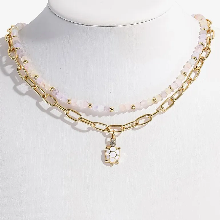 Arizona Gold Tone Tutrle Womens 16 Inch Strand Necklace