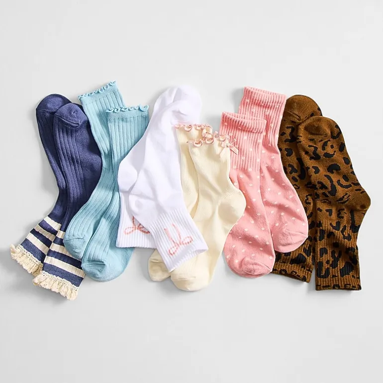 Arizona Lettuce Edge Backseam Bow Womens 2 Pair Quarter Ankle Socks