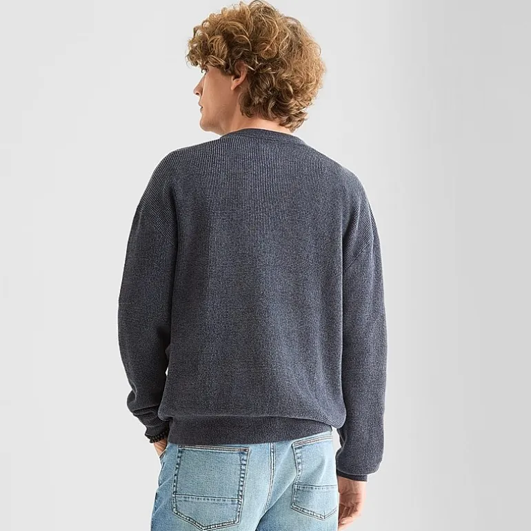 Arizona Mens Crew Neck Long Sleeve Pullover Sweater