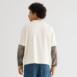 Arizona Mens Crew Neck Long Sleeve Twofer Graphic Shirt