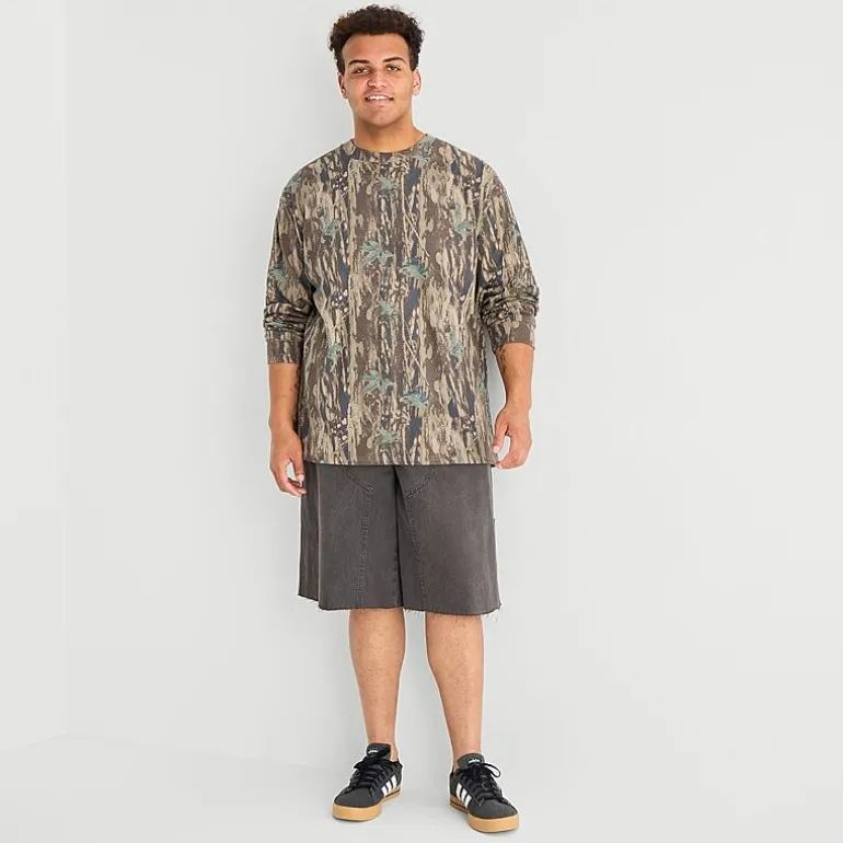 Arizona Mens Crew Neck Long Sleeve Big and Tall T-Shirt