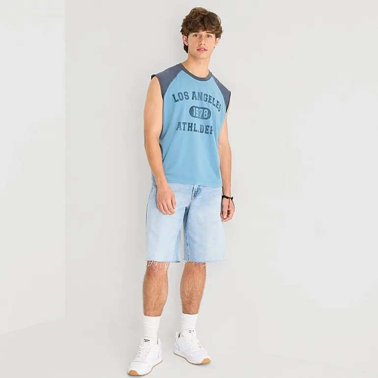 Arizona Mens Crew Neck Short Sleeve Muscle T-Shirt