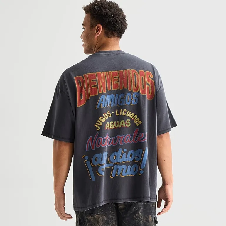 Arizona Mens Crew Neck Short Sleeve Boxy Fit Big and Tall Graphic T-Shirt
