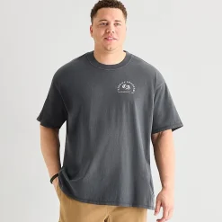 Arizona Mens Crew Neck Short Sleeve Boxy Fit Big and Tall Graphic T-Shirt