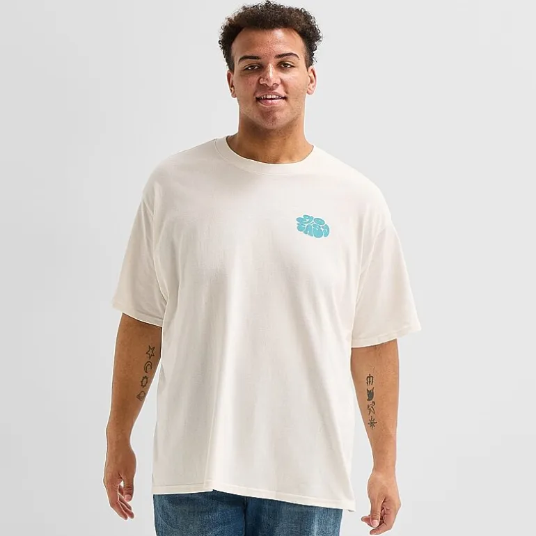 Arizona Mens Crew Neck Short Sleeve Boxy Fit Big and Tall Graphic T-Shirt