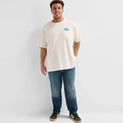 Arizona Mens Crew Neck Short Sleeve Boxy Fit Big and Tall Graphic T-Shirt