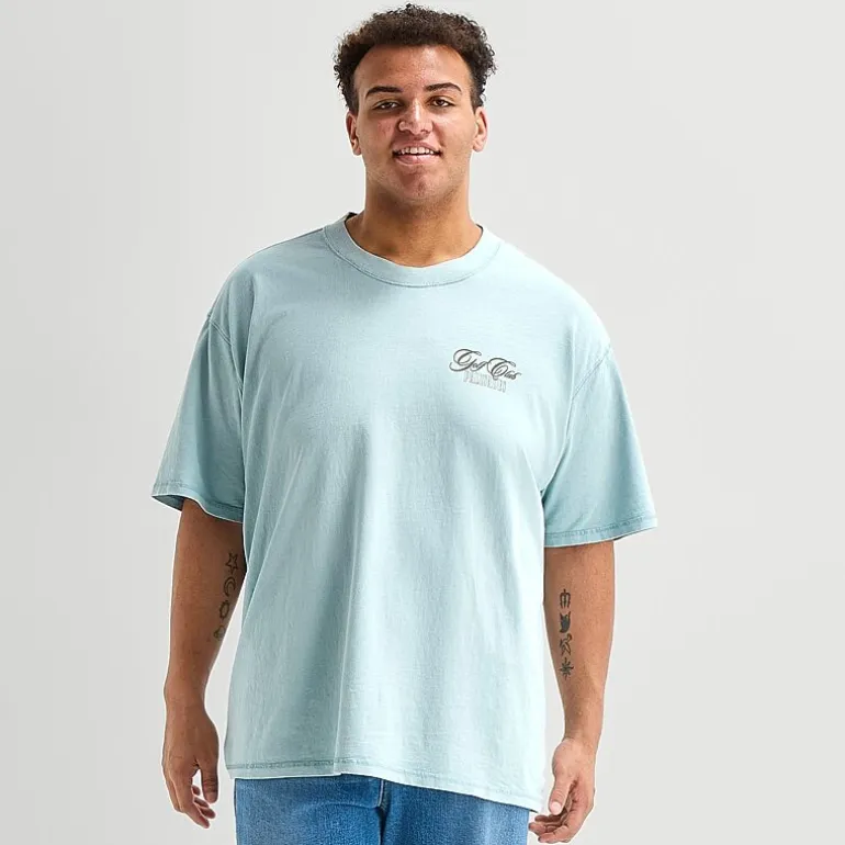 Arizona Mens Crew Neck Short Sleeve Boxy Fit Big and Tall Graphic T-Shirt
