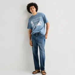 Arizona Mens Crew Neck Short Sleeve Boxy Fit Graphic T-Shirt