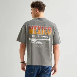 Arizona Mens Crew Neck Short Sleeve Boxy Fit Graphic T-Shirt