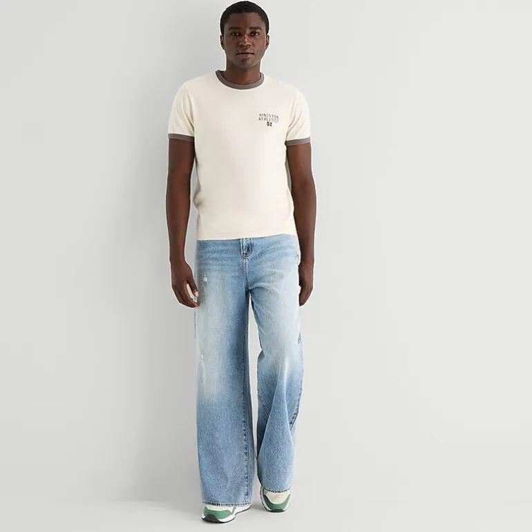 Arizona Mens Crew Neck Short Sleeve Slim Fit Graphic T-Shirt