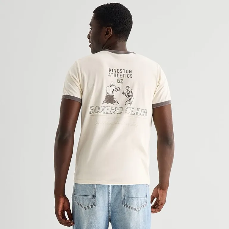 Arizona Mens Crew Neck Short Sleeve Slim Fit Graphic T-Shirt