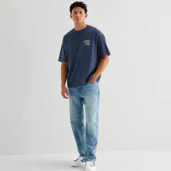 Arizona Mens Crew Neck Short Sleeve Relaxed Fit Graphic T-Shirt